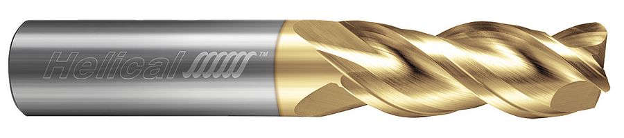 Picture of Helical Solutions 48271 3/8 X 1 W.030R 3Fl Zrn Helical Endmill